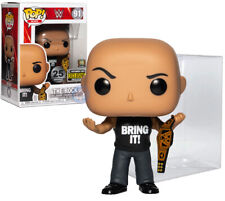 MINT Exclusive WWE The Rock w/ Championship Belt Bring It Funko Pop in Protector picture