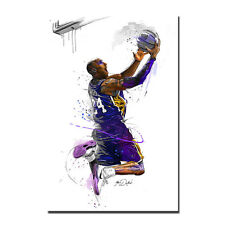 Watercolor Kobe Bryant Dunds Poster Basketball Art Silk Poster 12x18 24x36 inch picture