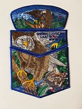 OA 252 Siwinis Lodge 2002 NOAC 3 Piece Flap CSP Set Eagle BLUE BORDER picture