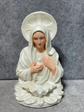 Vintage Our Lady of the Tears Statue Virgin Mary Sorrow Garden Shrine Grotto picture