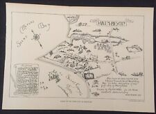 Original 1934 Tercentenary Pictorial Map of Saint Marie’s City Maryland picture