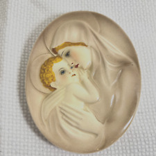 Vintage Ceramic Madonna And Child Baby Jesus 5”x4” picture