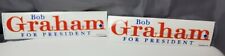 (2) Bob Graham For President 2004 Bumper Stickers Presidential Campaign picture