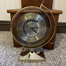 Vintage Citizen World Time Quartz Desk Shelf Clock Floating Compass WORKS GREAT picture