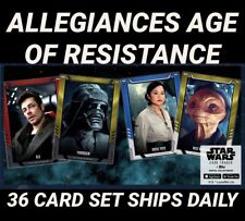 topps star wars card trader ALLEGIANCES RESISTANCE 36 CARD SET SHIPS DAILY picture