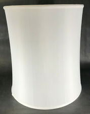 New 15x16x18 Off White Satin Tissue Shantung Cylinder Softback Fabric Lamp Shade picture