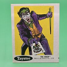 1978 Taystee Bread DC Superheroes Stickers The Joker #15 EX picture