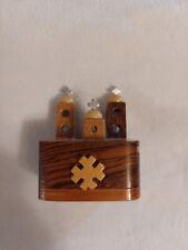 Beautiful Handmade Jerusalem Wooden Church Souvenir-Trinket Box picture
