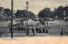 Grand Boulevard, Chicago, IL,  Very Early Postcard, Unused  picture