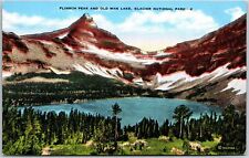 Flinsch Peak and Old Man Lake Glacier National Park Montana MT Postcard picture