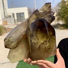 21.87LB New find sky yellow phantom quartz crystal cluster mineral sample picture