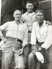 G9 Photograph 1940's Handsome Group Men Portrait Denim Blue Jeans  picture