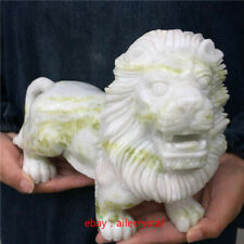 8-9LB Natural green jade lion hand carved crystal healing random 1pc picture