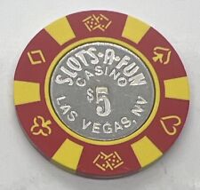Slots-A-Fun Casino $5 Casino Chip - Las Vegas Nevada 1990 picture
