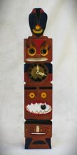 Vintage Totem Pole Clock  Made in Japan  Souvenir  of Canada  picture