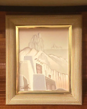 Original Myung Mario Jung Oil Painting  Canvas Southwest Pueblo Village Signed picture