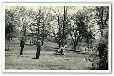 c1960's Grooming The Lawn On Campus Of St. Thomas St. Paul Minnesota MN Postcard picture
