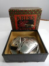 Vintage 1920's Kriss Kross Razor Blade Sharpener Strop Shaving Original Box picture