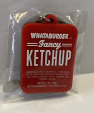Whataburger Collectible Key Chain 2 sided Spicy Ketchup / Fancy Ketchup  NEW picture