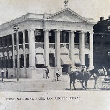 Postcard TX First National Bank San Angelo Texas Ragsdale Photos and Frames 1908 picture