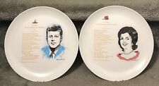 Set Of 2 John F Kennedy And Jackie Vintage 1963 Tribute 10” Plates Renisco picture
