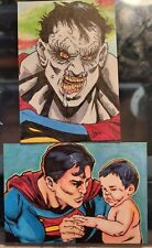 Superman W/ Baby Jon & Bizarro Hand Drawn Sketch Card By Todd Mulrooney 2 for 1. picture
