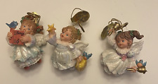 Heirloom Ornaments Ashton-Drake 3 Holly Day Angels Christmas Book Bells Star picture