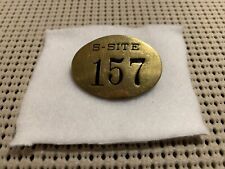 MANHATTAN PROJECT S-SITE LOS ALAMOS NEW MEXICO EMPLOYEE BADGE PIN WWII RARE picture