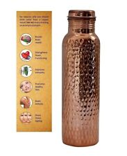 100% Pure Copper  Hammered Water Bottle For Ayurveda Health Benefits 1000ml picture