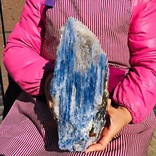 10.67LB  Natural Beautiful Blue KYANITE with Quartz Crystal Sample Rough Repair picture