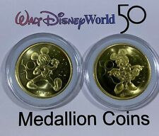 Mickey and Minnie Disney World 50th Anniversary Commemorative Medallion Coin picture