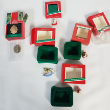 6 Hallmark Keepsake Ornaments Miniatures 1988 to 90 with boxes Vintage picture