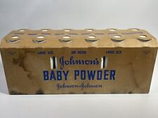 RARE Case Of Vintage Johnson’s Baby Powder W/TALC Tin Can Large 9 oz Sealed NOS picture