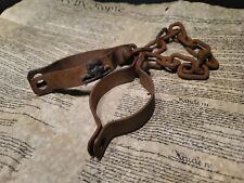 Antique Vintage Style Wrought Iron Pirate Handcuffs Shackles picture