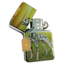 Dalmatian Puppy Pocket Lighter Silver Refillable picture