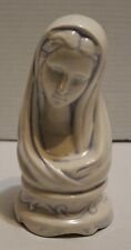 Rare Blessed Mother Mary Lady Madonna Statue 78 Baker Retro MCM White Blue #7030 picture