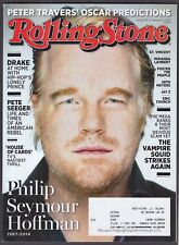 ROLLING STONE Philip Seymour Hoffman Drake Pete Seeger Peter Travers + 2/27 2014 picture