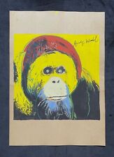 Andy Warhol drawing on paper (Handmade) signed and stamped mixed media picture