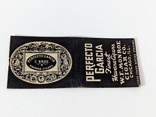 Perfecto Garcia, Finest Havana Cigars, Chicago, Illinois Vintage Matchbook Cover picture