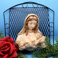 Madonna snd Child ITALY Statue Blessed Mother Wall Art Virgin Mary MCM Wire Mesh picture