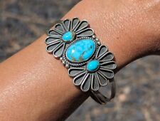 Navajo Cuff Bracelet Authentic Native American Cuff Turquoise Jewelry sz 7 picture