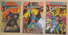 Superman Annual Lot of 3 #9,10,12 DC Comics (1983) VF+ 1st Print Comic Books picture