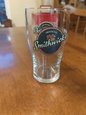 Smithwick's 1710 Irish Ale  Beer Glasses Tulip Style Double Sided Label Glass picture
