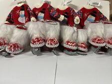 (8)Plush Ornament, 4 Christmas Sweater 4 Christmas Ski Boot NEW picture