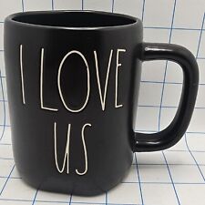 Rae Dunn I Love Us Artisan Collection Black Ceramic Coffee Mug Cup picture