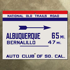 ACSC National Old Trails Road highway sign route 66 Albuquerque New Mexico 20x15 picture