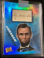 ABRAHAM LINCOLN - Beautiful Handwritten Relic - RARE PRESIDENT Pieces Past Card picture
