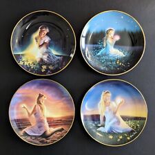 4 Franklin Mint Heirloom Crystal Maiden, Revelations, Shores & Twilight Plates picture