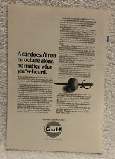 Vintage 1974 Gulf Oil Original Print Ad - Full Page - Doesn’t Run On Octane picture