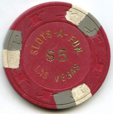 Slots A Fun $5 Casino Chip 1980's Las Vegas Nevada Token - H98 picture